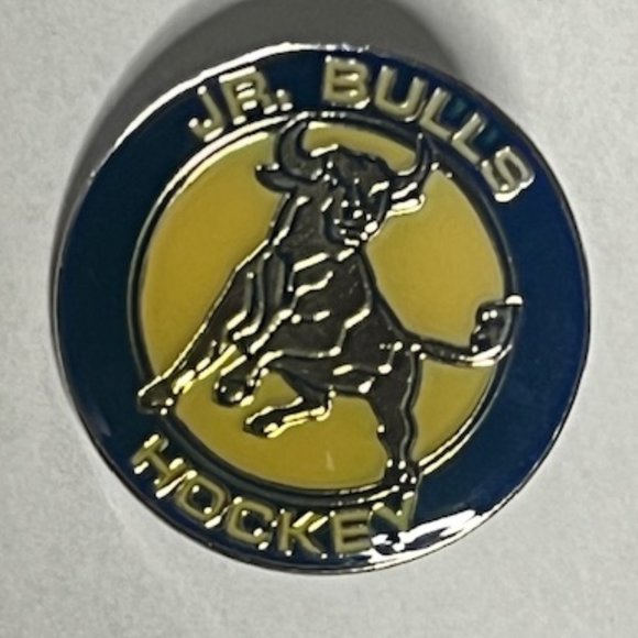 Jr. Bulls Youth Hockey Tampa, Florida Lapel Hat Pin 1" Circular - Picture 5 of 8